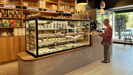 Cossiga NEXT GEN BTG cabinets provide a perfect balance of form and function for this beautiful food store.