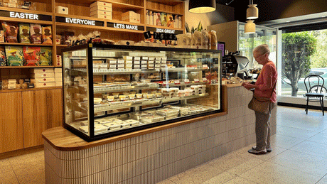 Cossiga NEXT GEN BTG cabinets provide a perfect balance of form and function for this beautiful food store.
