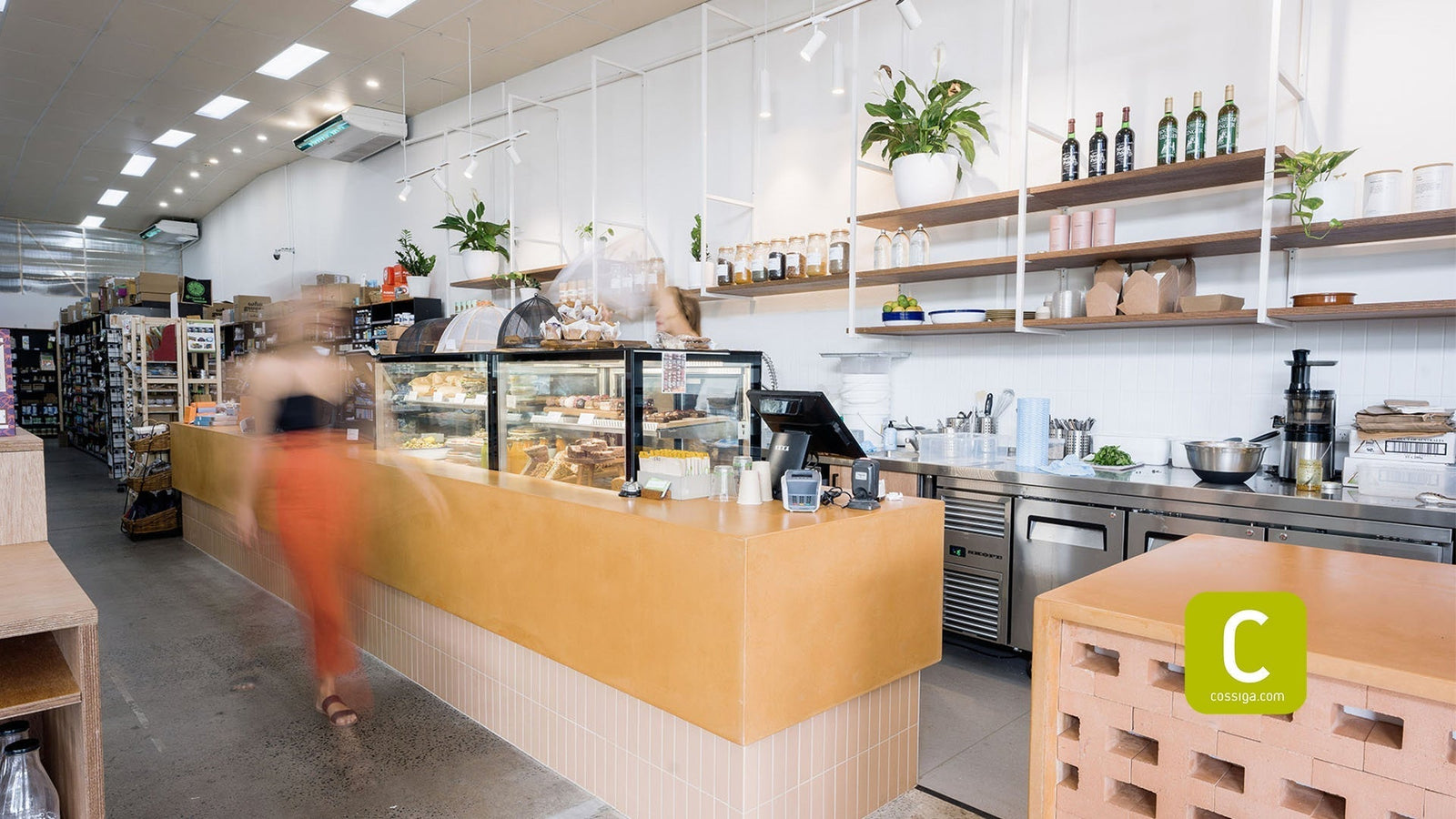 Cossiga refrigerated COUNTER-TOP GOG cabinets sitting side by side provide a seamless look as well as stunning food visibility