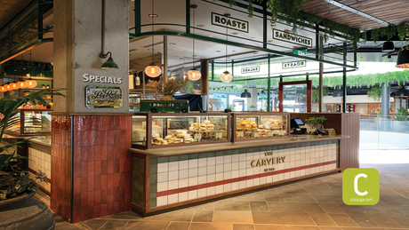 Cossiga refrigerated COUNTERTOP GOG cabinets with their sleek profile and excellent food visibility are a perfect fit in this great fit-out.