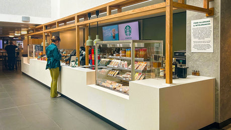 Food and drinks 'to go' made easy at Starbucks with Cossiga MULTIDECK TTG cabinets.