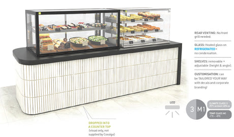 Counter-top GOG food display cabinet