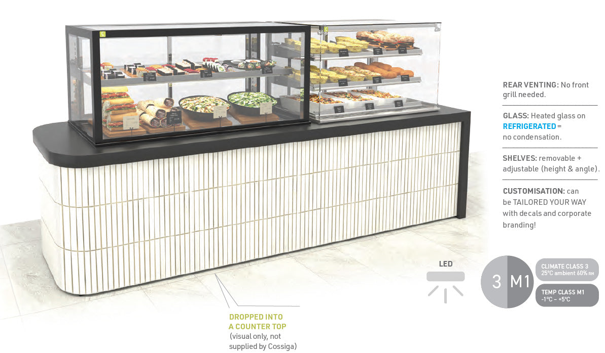 Cossiga GOG Display Cabinet - dropped into countertop